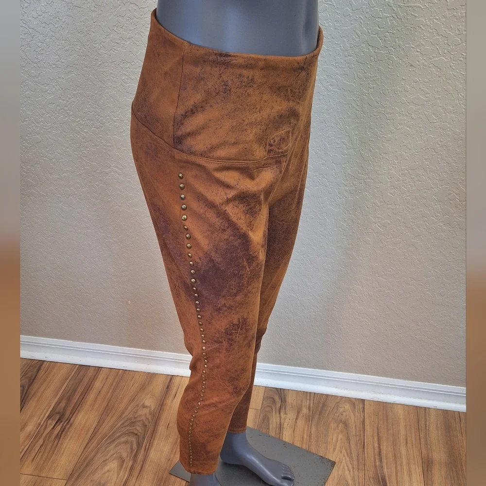 Athena Marie Micro suede leggings with antiqued studs